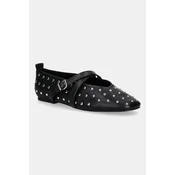 Usnjene balerinke Tommy Jeans MARYJANE STUDDED BALLERINA