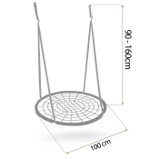 Neo-sport pletena ljuljačka rodino gnijezdo, 100 cm, crna