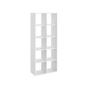 Songmics Knjigarna 10 predelkov 30x655x1615 cm Bela