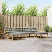 Set vanjskih sofa 6 kom. Bijela i svjetlosiva