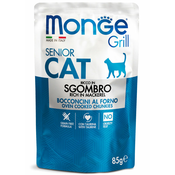 MONGE Sos za macke sa skušom u želeu Grill Senior grain free 85g