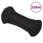 Vidaxl Delovna vrv črna 3 mm 250 m polipropilen