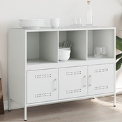 Vidaxl Komoda bela 100,5x39x79 cm jeklo