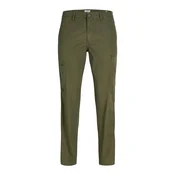 JJ Rebel Muške pantalone Carlos 12291340, Maslinaste