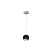 Spot-Light 5143174 - LED luster na sajli BALL WOOD 1xGU10/5W/230V matirani hrast