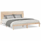 Vidaxl Daljši posteljni okvir brez vzmetnice 200x210 cm trden les