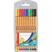 Set iglenih filcanih vrhova, 0,4 mm, STABILO Point 88, 10 različitih boja 8810