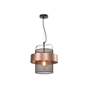 Lestenec na vrvici FIBA 1xE27/60W/230V Rosegold/črna