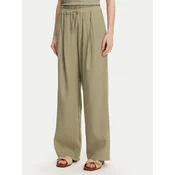 Marella Hlače iz tkanine Fred 2513131085 Zelena Wide Leg