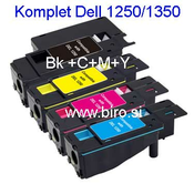 Komplet Fenix D-1250/1350 C+M+Y+Bk gratis ( 3+1gratis) nadomešča tonerje Dell 1250/1350 za Dell 1250C, Dell 1350CN, Dell 1350CNW, Dell 1355CN, Dell 1355CNW kapacitete 2000 str. BK, 1400 str. po barvi CMY
