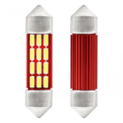 shumee CANBUS LED žarnice 4014 12SMD Festoon C5W C10W C3W 36mm Bela 12V 24V AMIO-01632