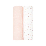 KikkaBoo Pelene od muslina set 2 pcs 80x80 Confetti Pink (KKB11067)