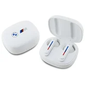 slomart BMW slušalke Bluetooth BMBEMIATP20LOH TWS + priklopna postaja bela/white Printed Logos