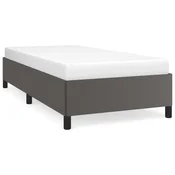 Vidaxl Posteljni okvir siv 80x200 cm umetno usnje