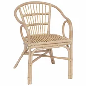 Vidaxl Zložljiva stolica Naravna 58 x 60 x 81 cm Ratan