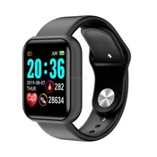 LCD pametna ura silikonska zapestnica Android in iOS L18 roza bluetooth