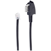 Shiverpeaks Shiverpeaks faks priključni kabel [1x moški konektor TAE-N - 1x RJ12 vtič 6p6c] 6 m črna, (20411165)