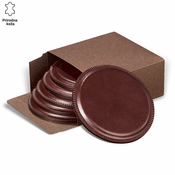 Princ Leather Podmetac, 90 × 90 mm, Braon