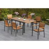 Gardenson Vrtna Garnitura Santorin, 7-Delno, Aluminij, Masivno