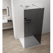 ESCA CHROME Enodelna steklena plošča za prho, prostostoječa, dimljeno steklo, 1200 mm - Polysan - ESCA - 36 - Enostranski zaslon Walk - 1200 - 2100 - 8 - 14
