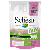 slomart Schesir Bio suha hrana za mačke s svinjino - mokra hrana v pakiranju 85 g, brez glutena, brez konzervansov, monoproteinska