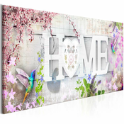 Slika - Home and Hummingbirds (1 Part) Pink Narrow 150x50