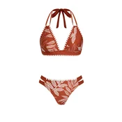 Cupshe Bikini Triangle oranžno rdeča