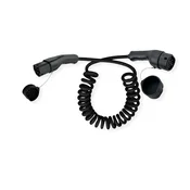 ROLINE EV kabel, kabel za punjenje elektricnog automobila, tip 2, jednofazni, 7,4 kW, spiralni, 5 m, crni 19.08.0035-4