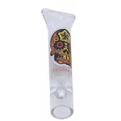 Stekleni ustnik za pipo 7 cm Skull Mix