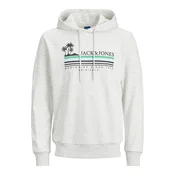 JACK & JONES Majica JORCodyy svetlo modra/zelena/črna/pegasto bela