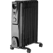Volteno 7-rebrni oljni radiator 1500 W črne barve