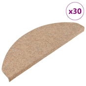 shumee vidaXL Samolepilne preproge za stopnice 30 kosov bež 65x22,5x3,5 cm