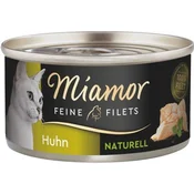 MIAMOR Feine Filets Naturell piščanec - mokra hrana za mačke, 80g