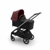 Bugaboo Dragonfly s košaro - GRAPHITE/MIDNIGHT BLACK - DARK CHERRY