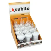 Vložek za svečo Subito S5 LED za nagrobno svetilko, bel, 12 kosov
