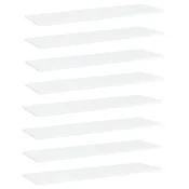 Vidaxl Dodatne police za omaro 8 kosov bele 100x30x1,5 cm iverna pl.