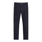 TOMMY HILFIGER Hlače z naborki HARLEM temno modra