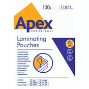 Folija za plastificiranje 125my A3 sjajna pk100 Apex Fellowes