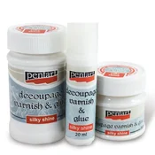 Lak in lepilo za decoupage PENTART | različni volumni