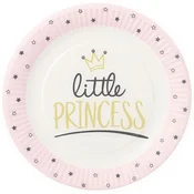 shumee Okrogli papirnati krožnik Mala princesa 23 cm 10 kosov.
