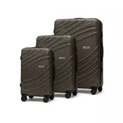 Set kofera 3u1 u braon boji - talasasti dezen