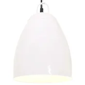 Vidaxl Industrijska viseča svetilka 25 W bela okrogla 32 cm E27