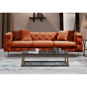 Narančasta baršunasti sofa 237 cm Como – Artie