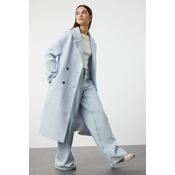 Trendyol Baby Blue Oversize Wide Cut Plush Coat