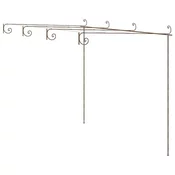 Vrtna pergola antikna smeda 4 x 3 x 2,5 m željezna