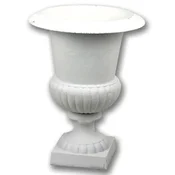 Casa Padrino baroque garden decorative flowerpot white H. 66.8 cm - Magnificent plant pot in baroque style - Baroque garden & terrace decoration accessories