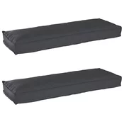 Jastucici za palete za klupu 2 kom crni 120x40x8 cm Oxford tkanina