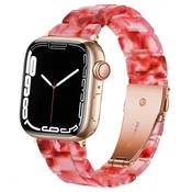 Infostyle Ženski pašček z ovitkom iz smole za Apple Watch 42/44/45/49 mm – rdeča
