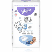 BELLA HAPPY Baby Plienky jednorazové Midi 5-9 kg Big Pack 70 ks