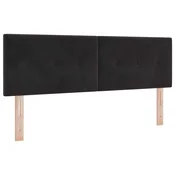 Vidaxl Vzglavje Črna 144 cm Žamet